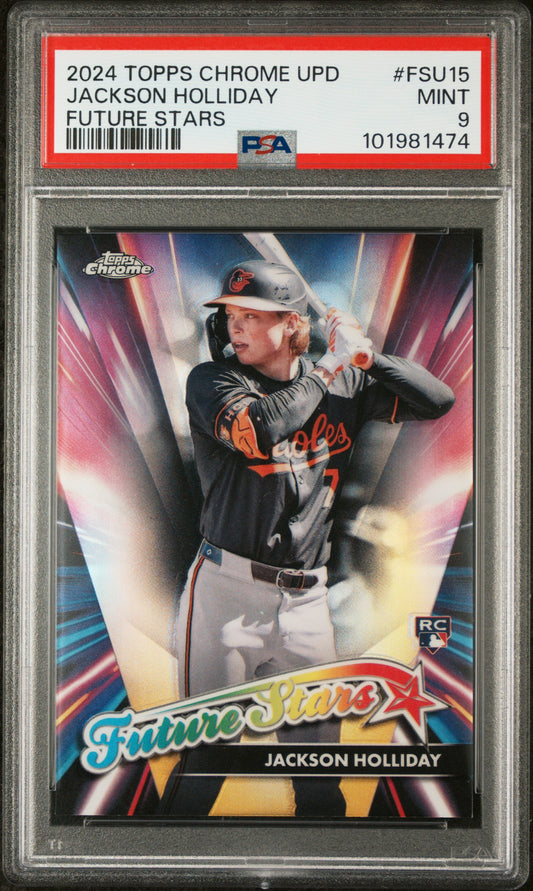 2024 Topps Chrome Update Future Stars #FSU15 Jackson Holliday PSA 9