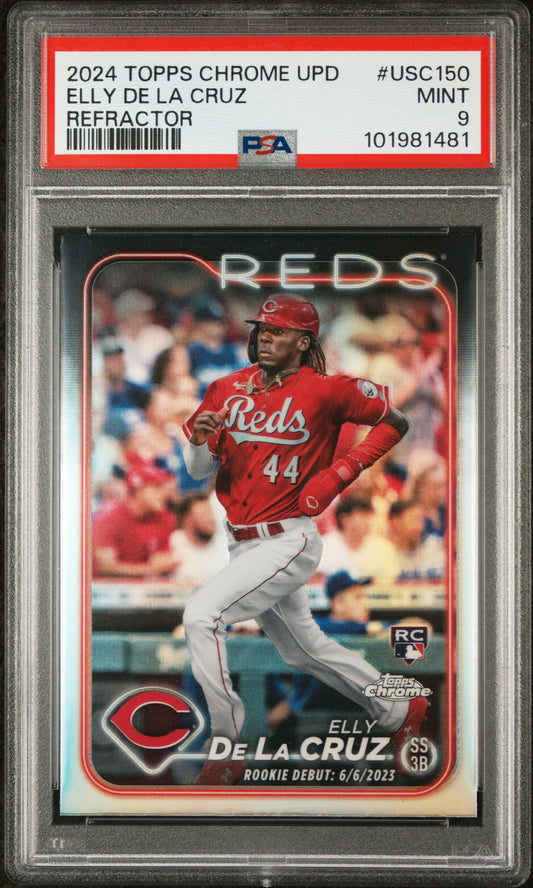 2024 Topps Chrome Update #USC150 Elly De La Cruz Refractor PSA 9