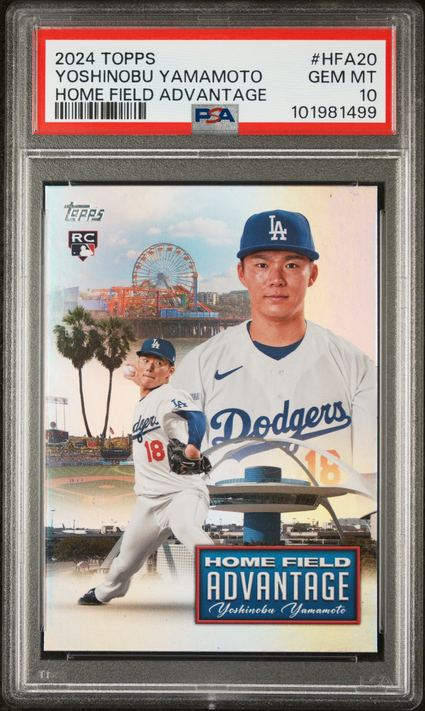 2024 Topps Home Field Advantage #HFA20 Yoshinobu Yamamoto PSA 10