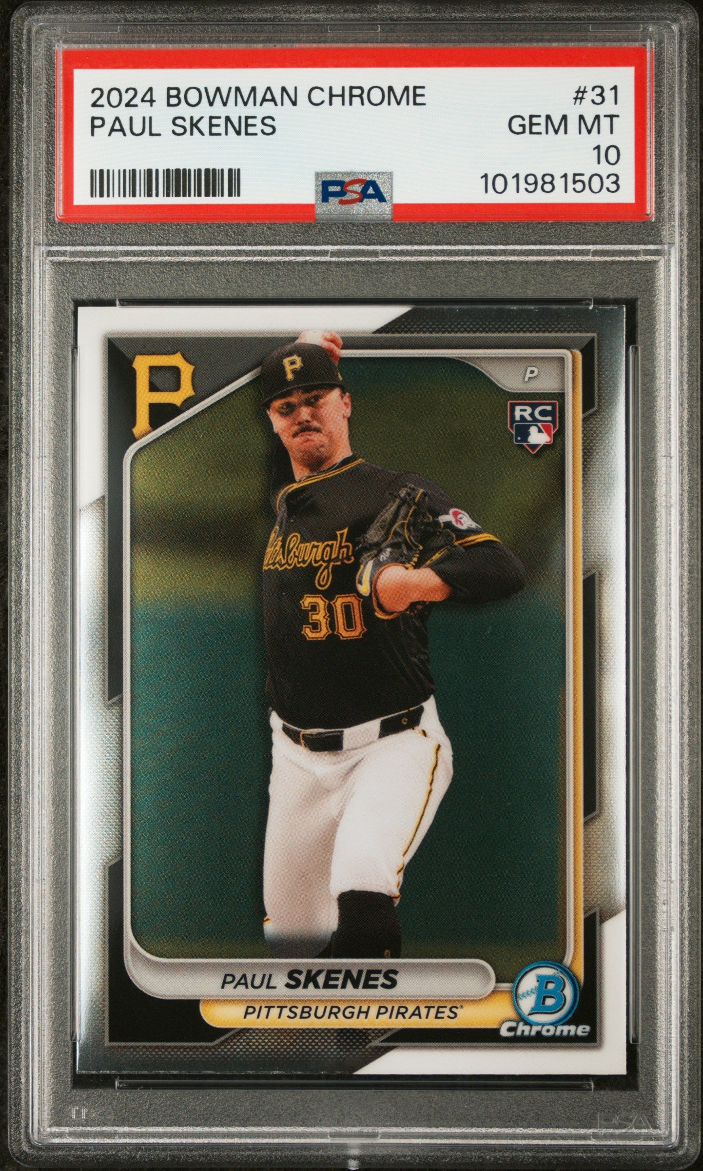 2024 Bowman Chrome #31 Paul Skenes PSA 10