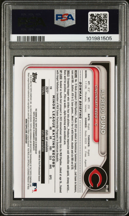 2024 Bowman Mega Box Chrome Bowman Prospect Mega Autographs #AD Alfredo PSA 10