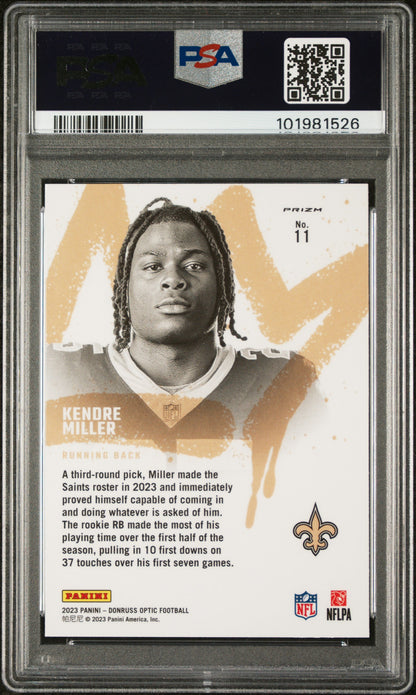 2023 Panini Donruss Optic Rookie Kings #11 Kendre Miller PSA 10