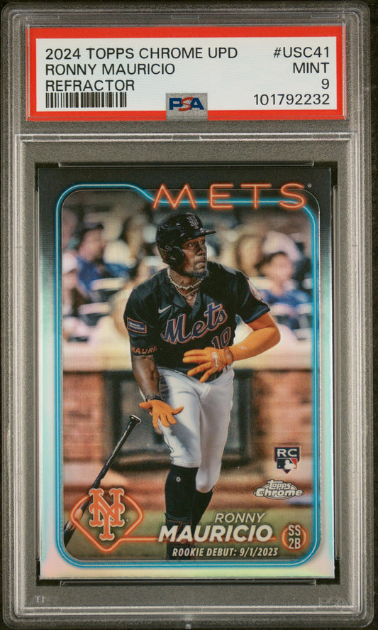 2024 Topps Chrome Update #USC41 Ronny Mauricio Refractor PSA 9