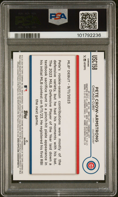 2024 Topps Chrome Update #USC158 Pete Crow-Armstrong PSA 9