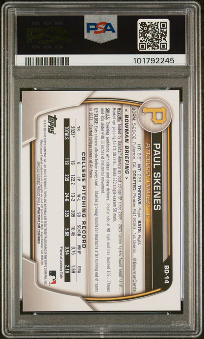 2023 Bowman Draft #BD14 Paul Skenes PSA 9