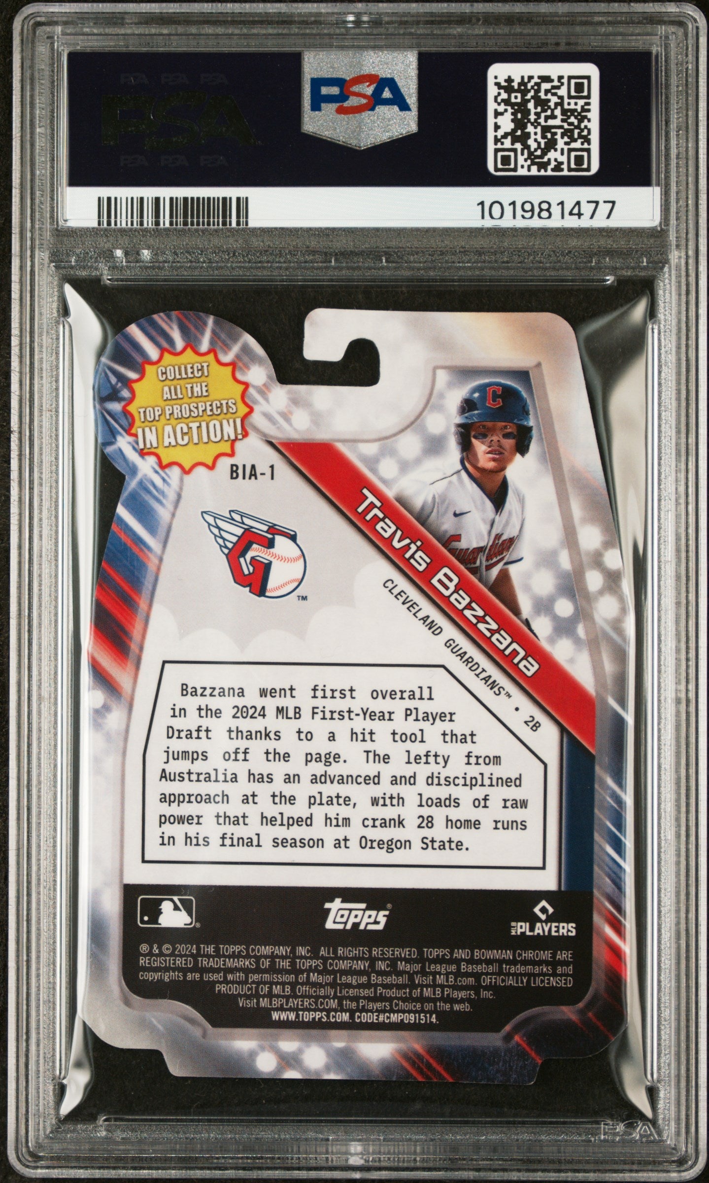 2024 Bowman Draft Bowman In Action #BIA1 Travis Bazzana PSA 9