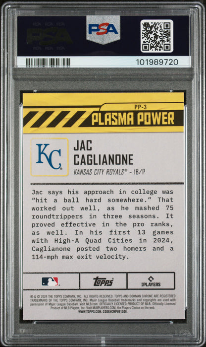 2024 Bowman Draft Plasma Power #PP3 Jac Caglianone PSA 9