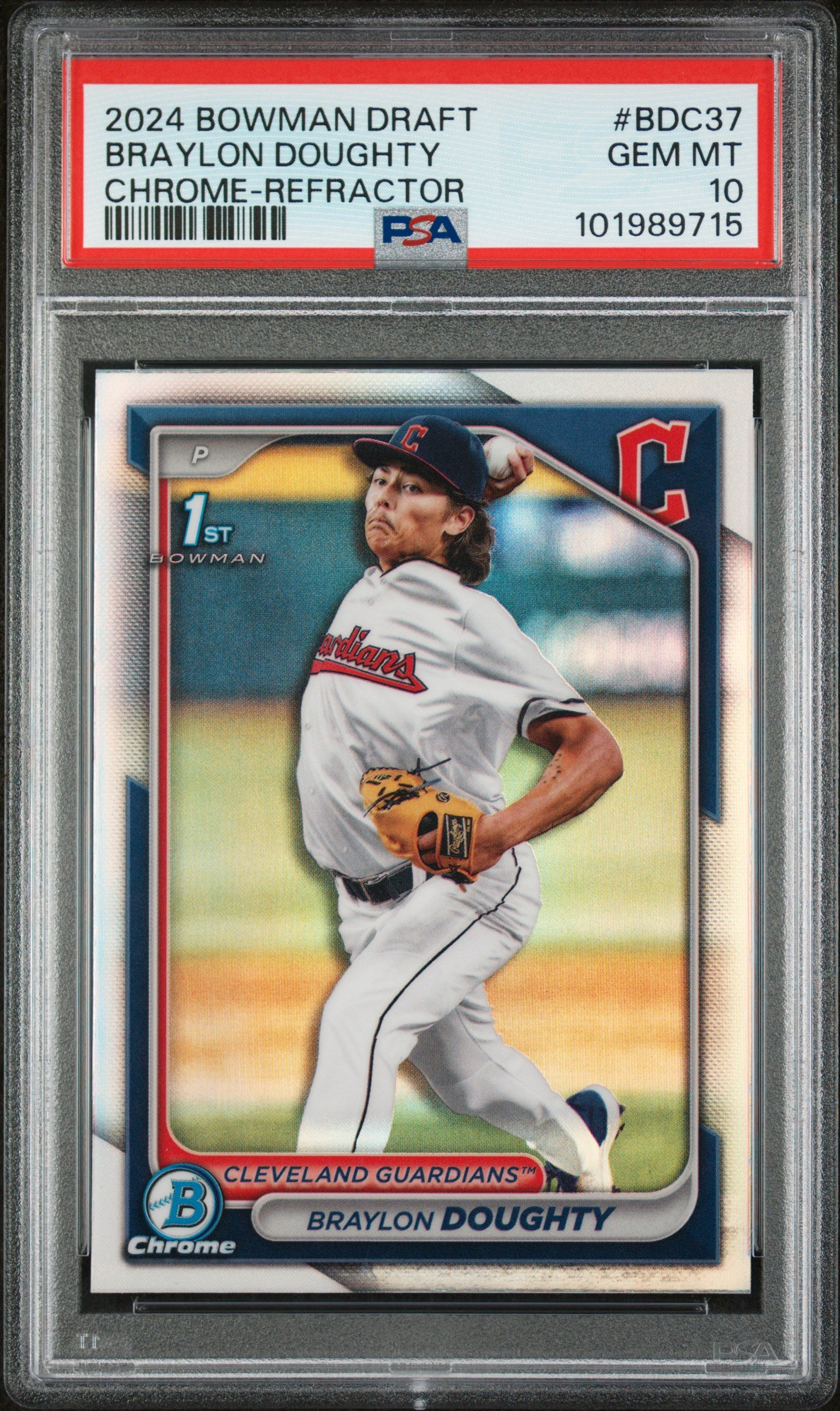 2024 Bowman Draft #BDC37 Braylon Doughty Chrome-Refractor PSA 10
