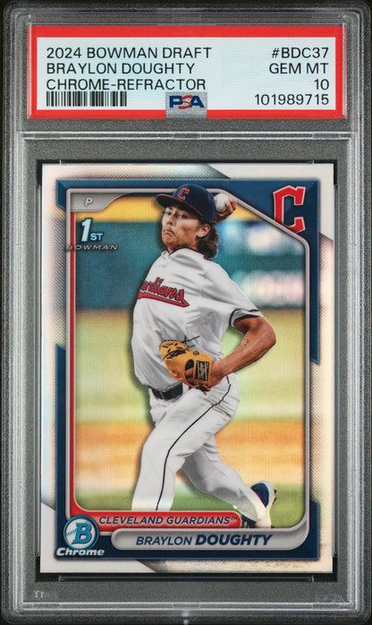2024 Bowman Draft #BDC37 Braylon Doughty Chrome-Refractor PSA 10