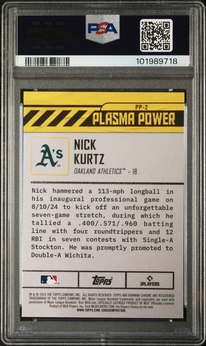 2024 Bowman Draft Plasma Power #PP2 Nick Kurtz PSA 10