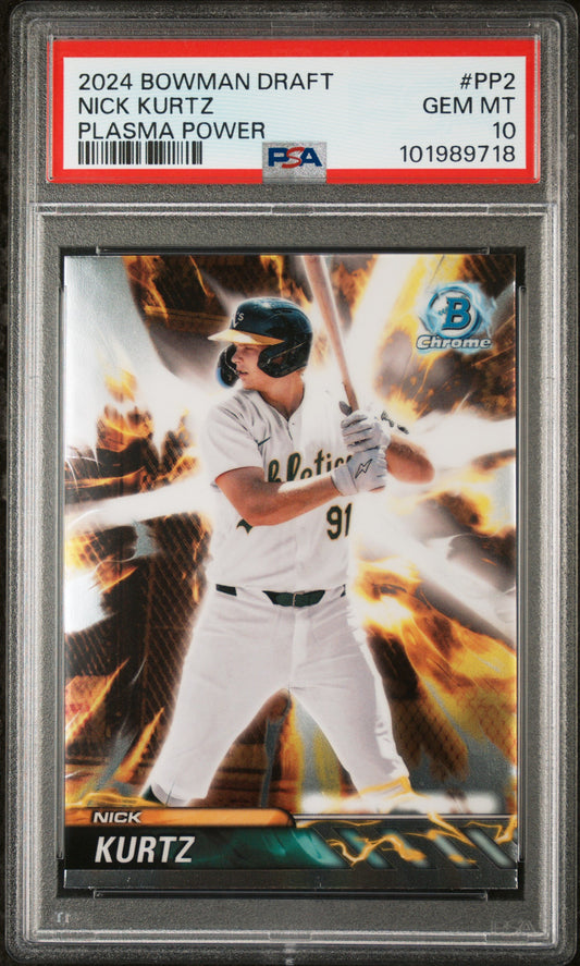 2024 Bowman Draft Plasma Power #PP2 Nick Kurtz PSA 10