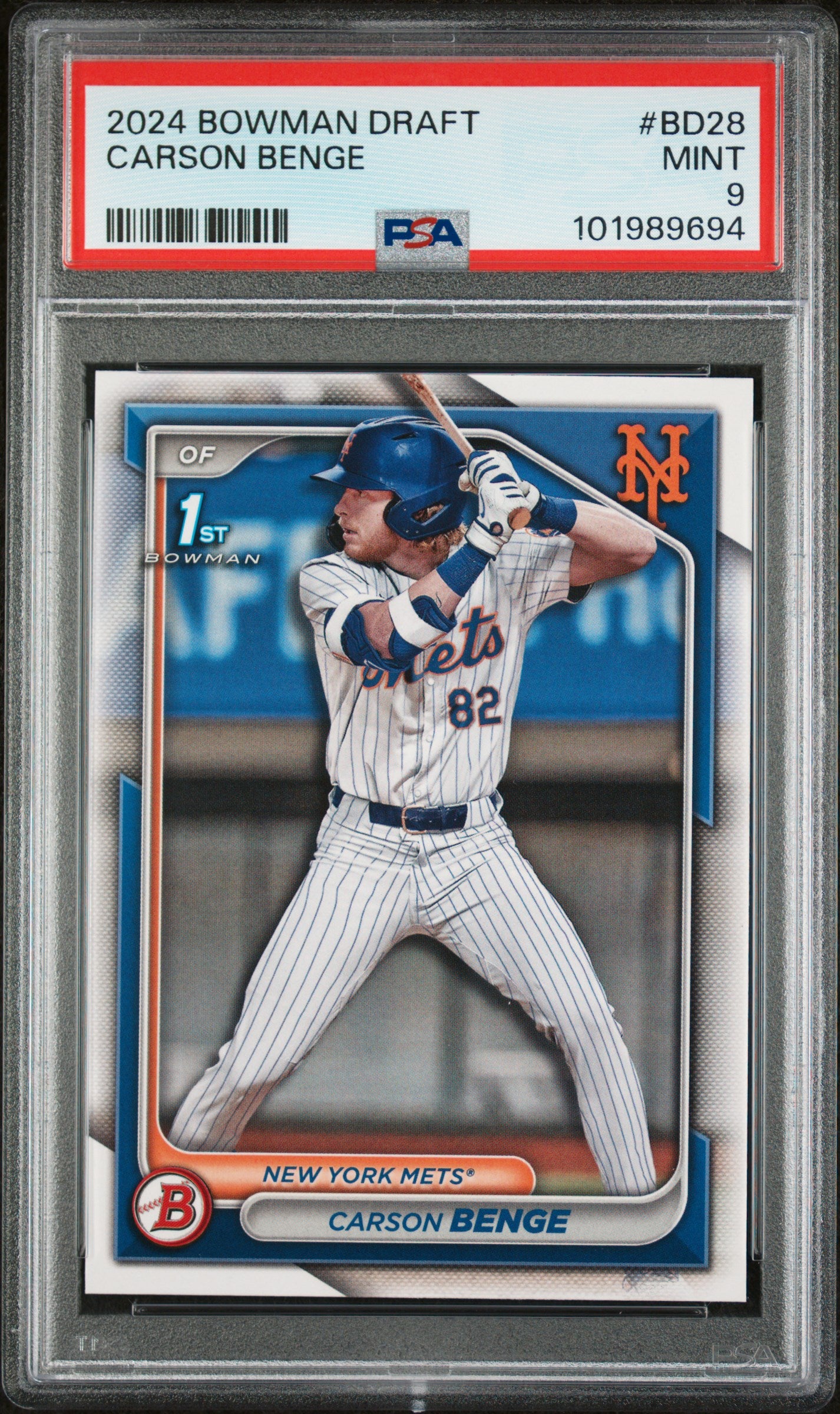 2024 Bowman Draft #BD28 Carson Benge PSA 9