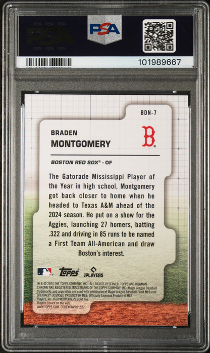 2024 Bowman Draft Bowman Draft Night #BDN7 Braden Montgomery PSA 10