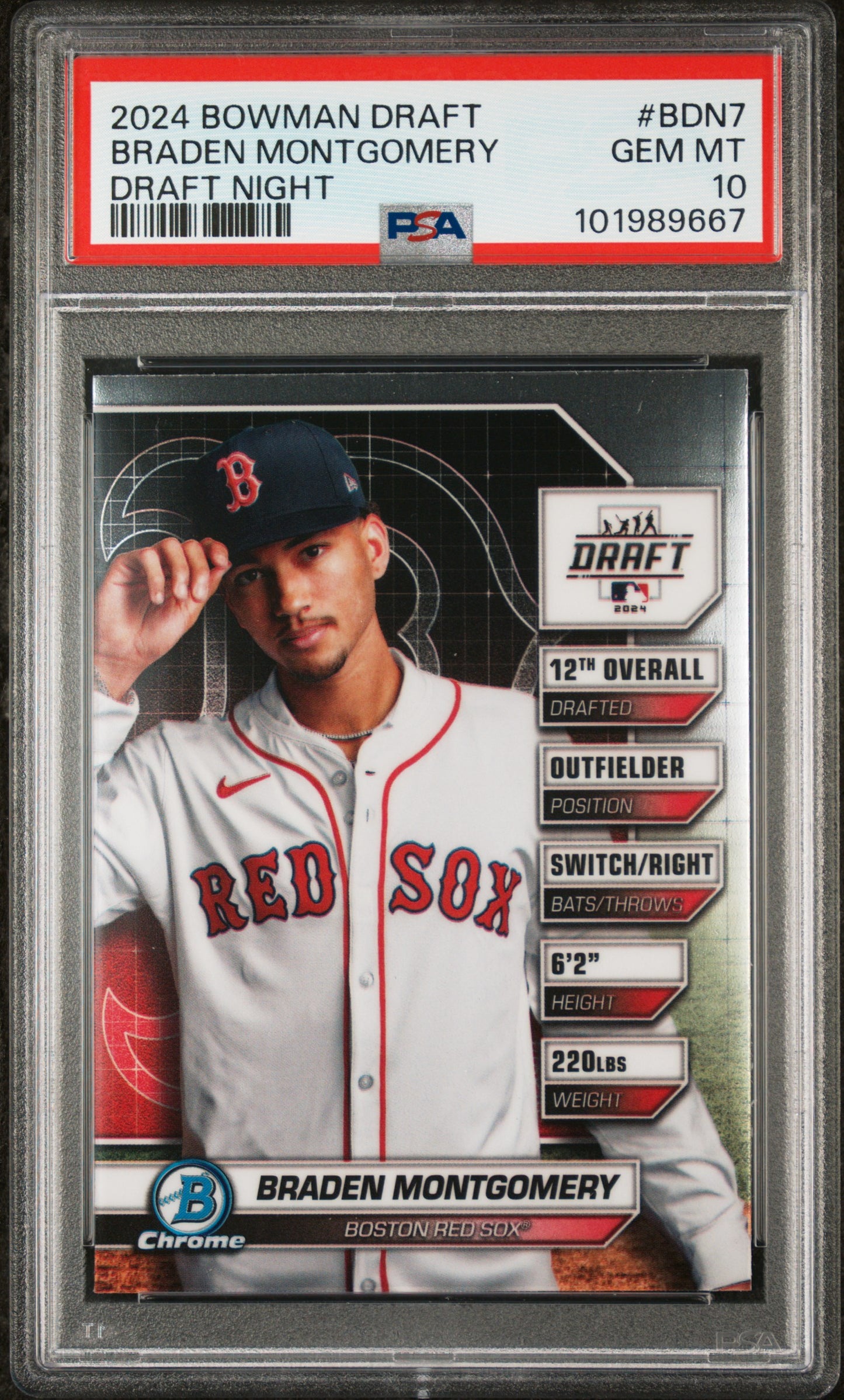 2024 Bowman Draft Bowman Draft Night #BDN7 Braden Montgomery PSA 10