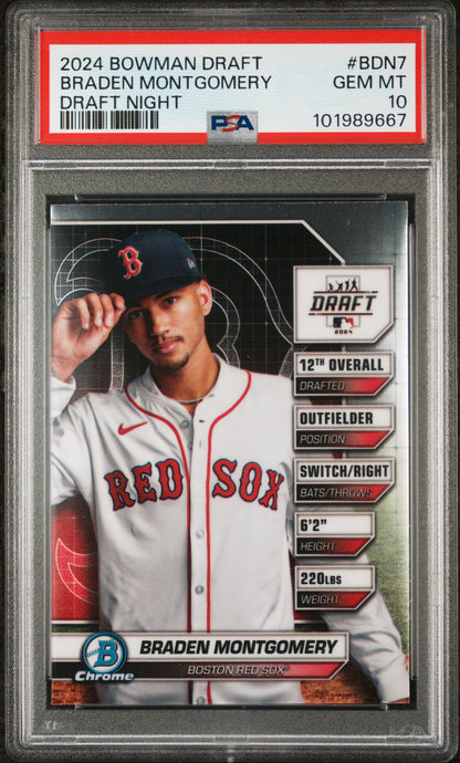 2024 Bowman Draft Bowman Draft Night #BDN7 Braden Montgomery PSA 10