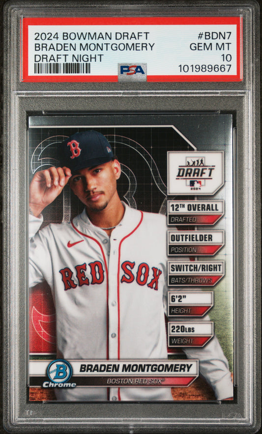 2024 Bowman Draft Bowman Draft Night #BDN7 Braden Montgomery PSA 10