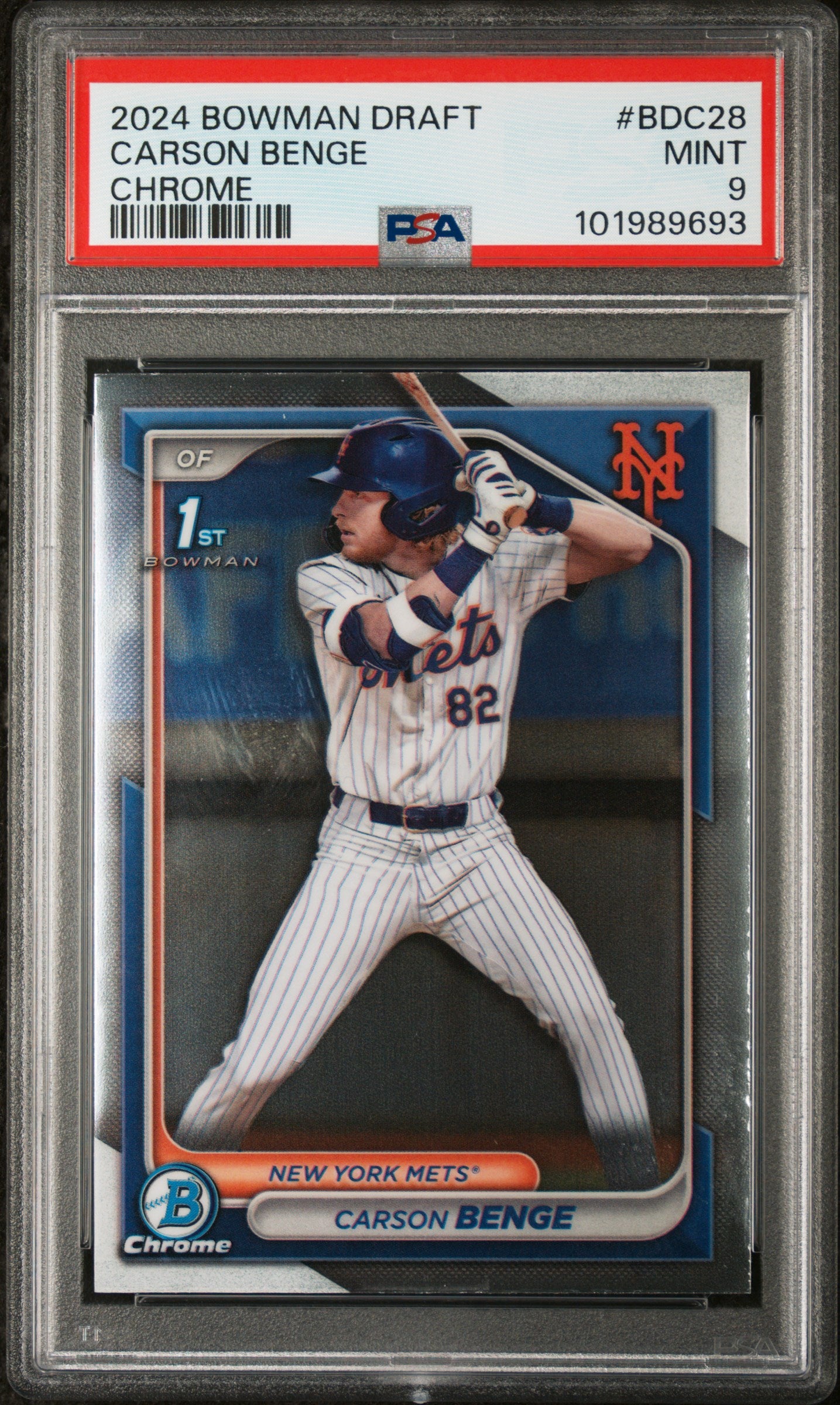 2024 Bowman Draft #BDC28 Carson Benge Chrome PSA 9