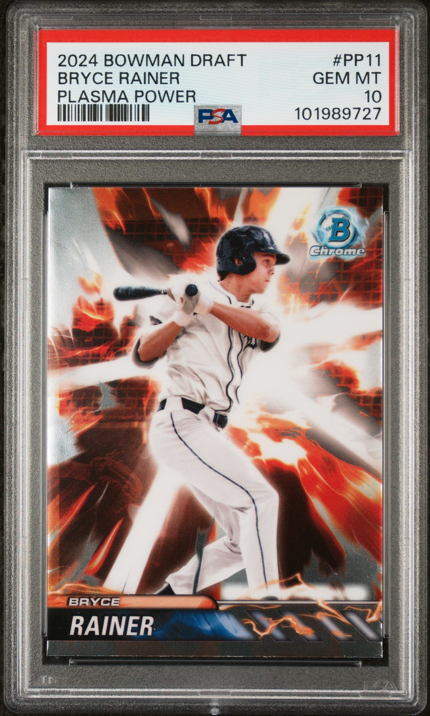 2024 Bowman Draft Plasma Power #PP11 Bryce Rainer PSA 10