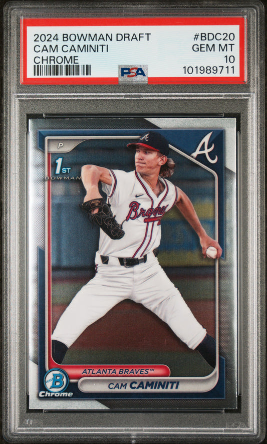 2024 Bowman Draft #BDC20 Cam Caminiti Chrome PSA 10
