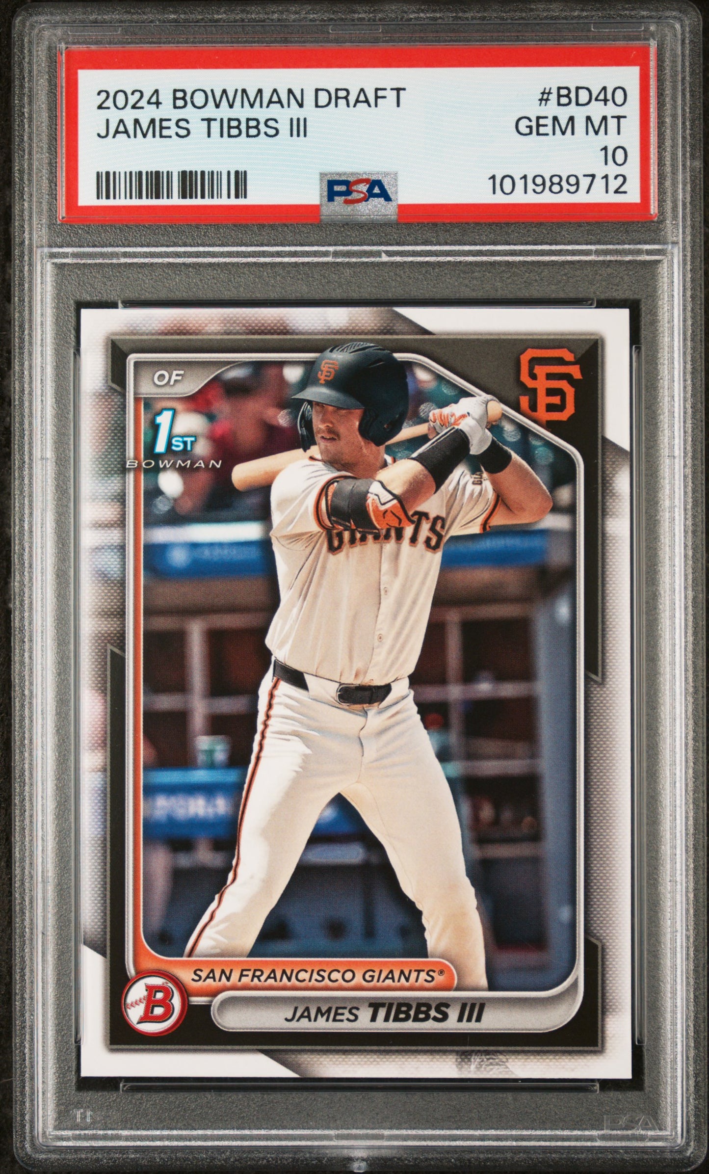 2024 Bowman Draft #BD40 James Tibbs Iii PSA 10