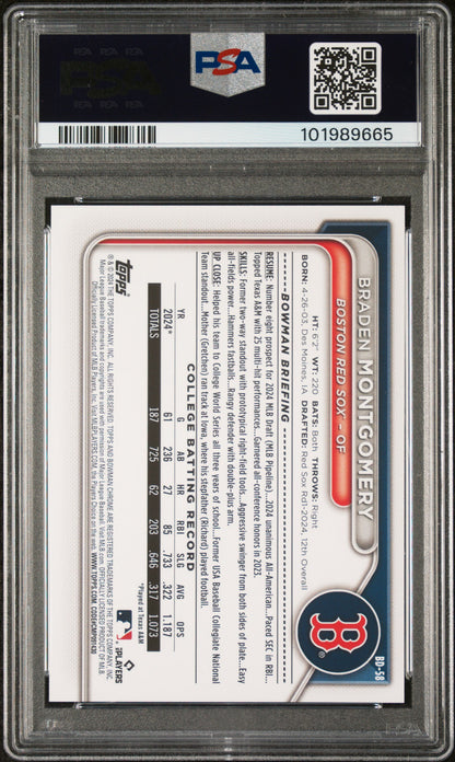 2024 Bowman Draft #BD58 Braden Montgomery PSA 9