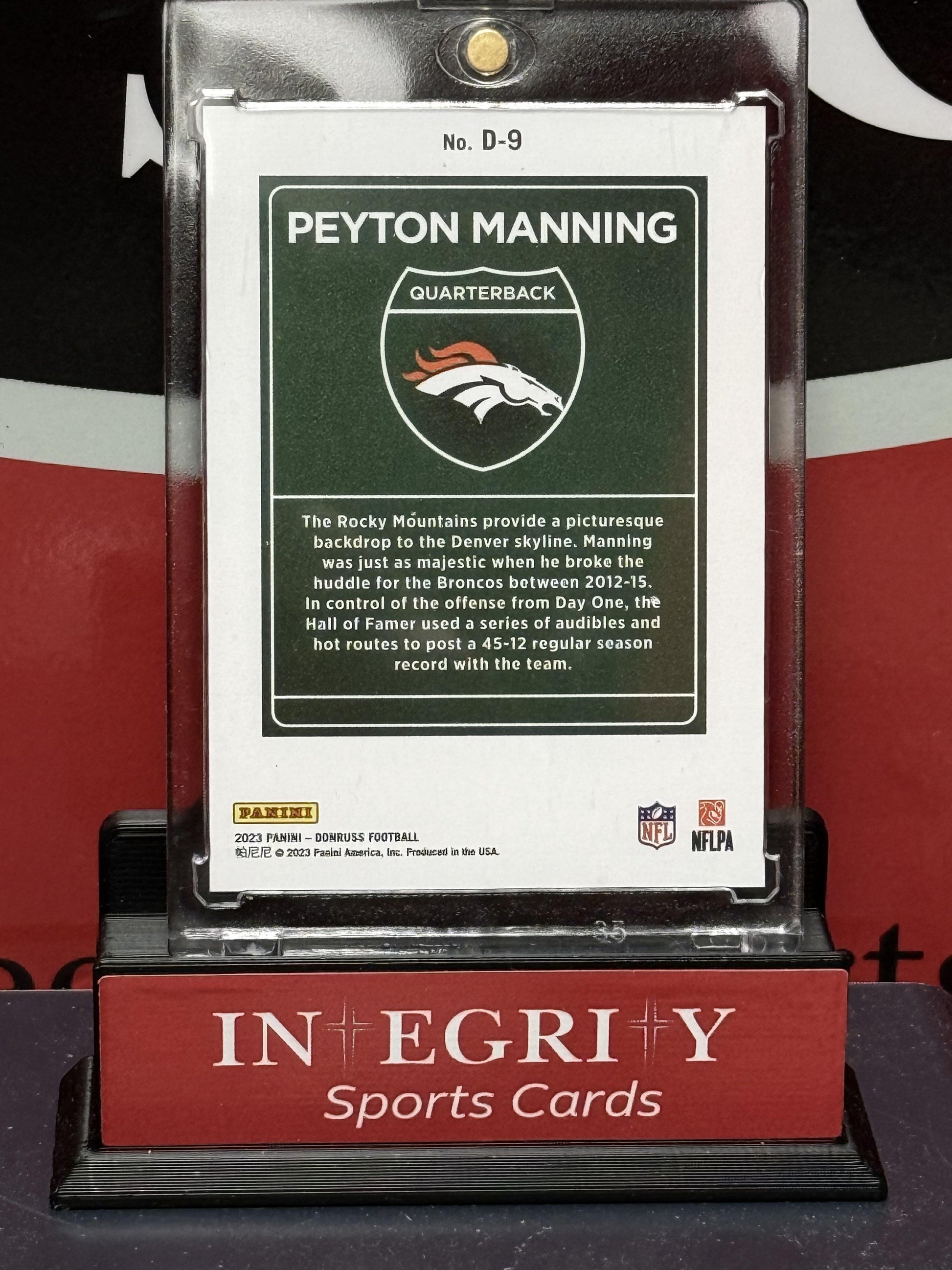 2023 Donruss #D-9 Peyton Manning Downtown!
