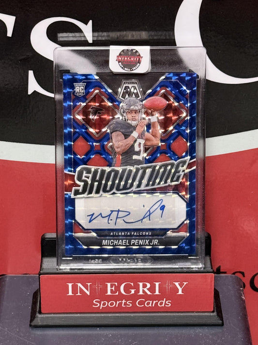 2024 Panini Mosaic #SS-MPJ Michael Penix Jr. Showtime Signatures Blue #/99