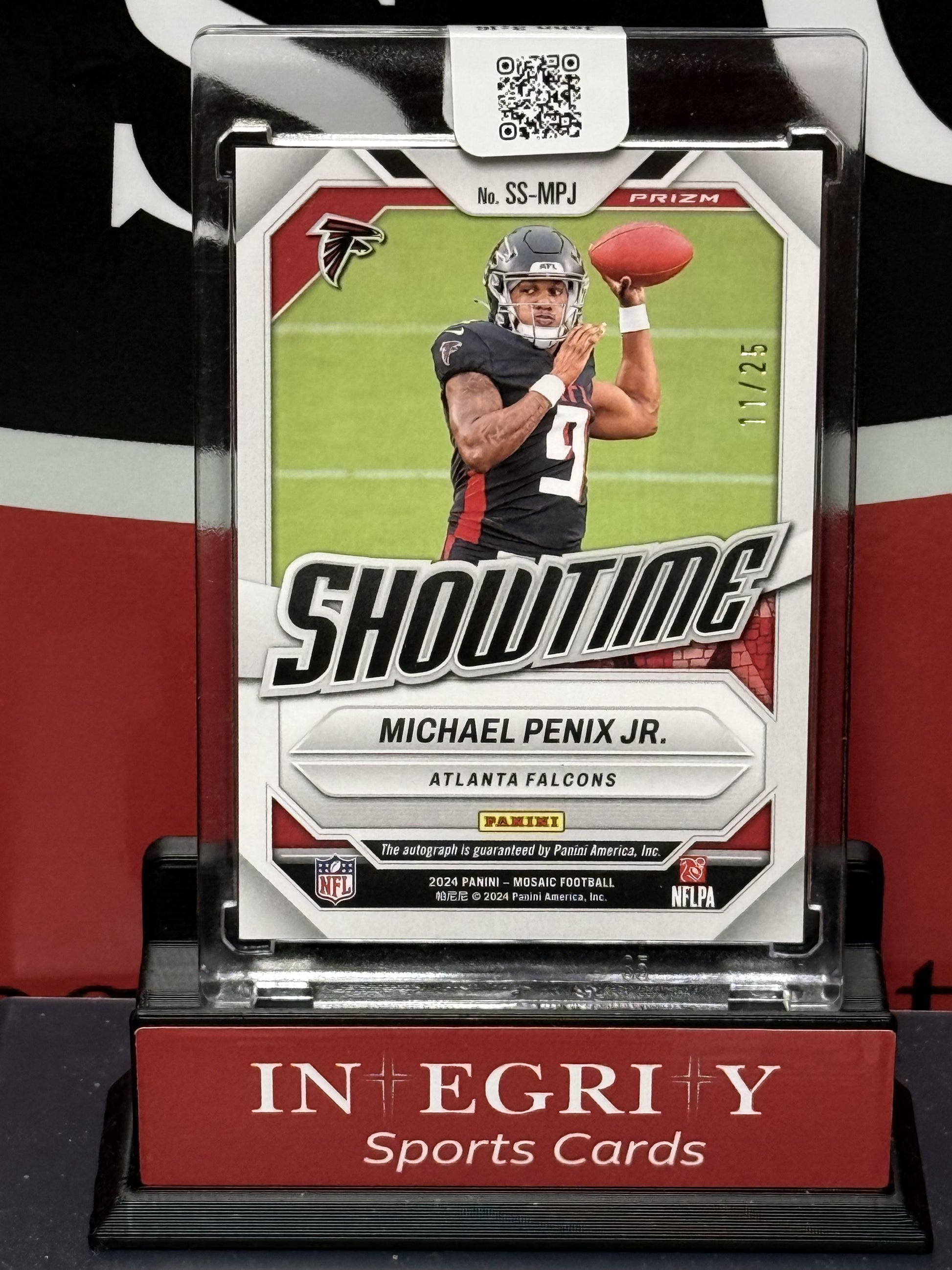 2024 Mosaic #SS-MPJ Michael Penix Jr. Signatures Choice Green and Black #/25
