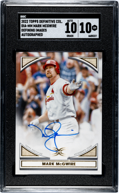 2022 Topps Definitive Collection #DIA-MM Mark Mcgwire Defining Images Auto