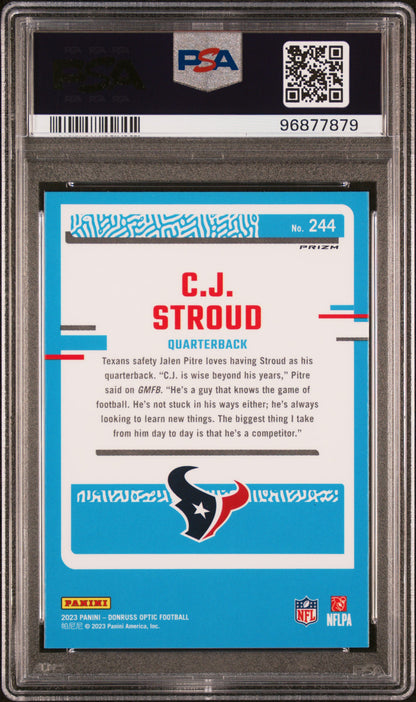 2023 Panini Donruss Optic #244 Cj Stroud Holo PSA 10