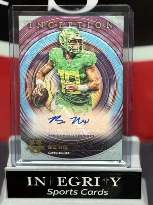 2022-23 Bowman University Inception #BIA-BN Bo Nix Base Autographs
