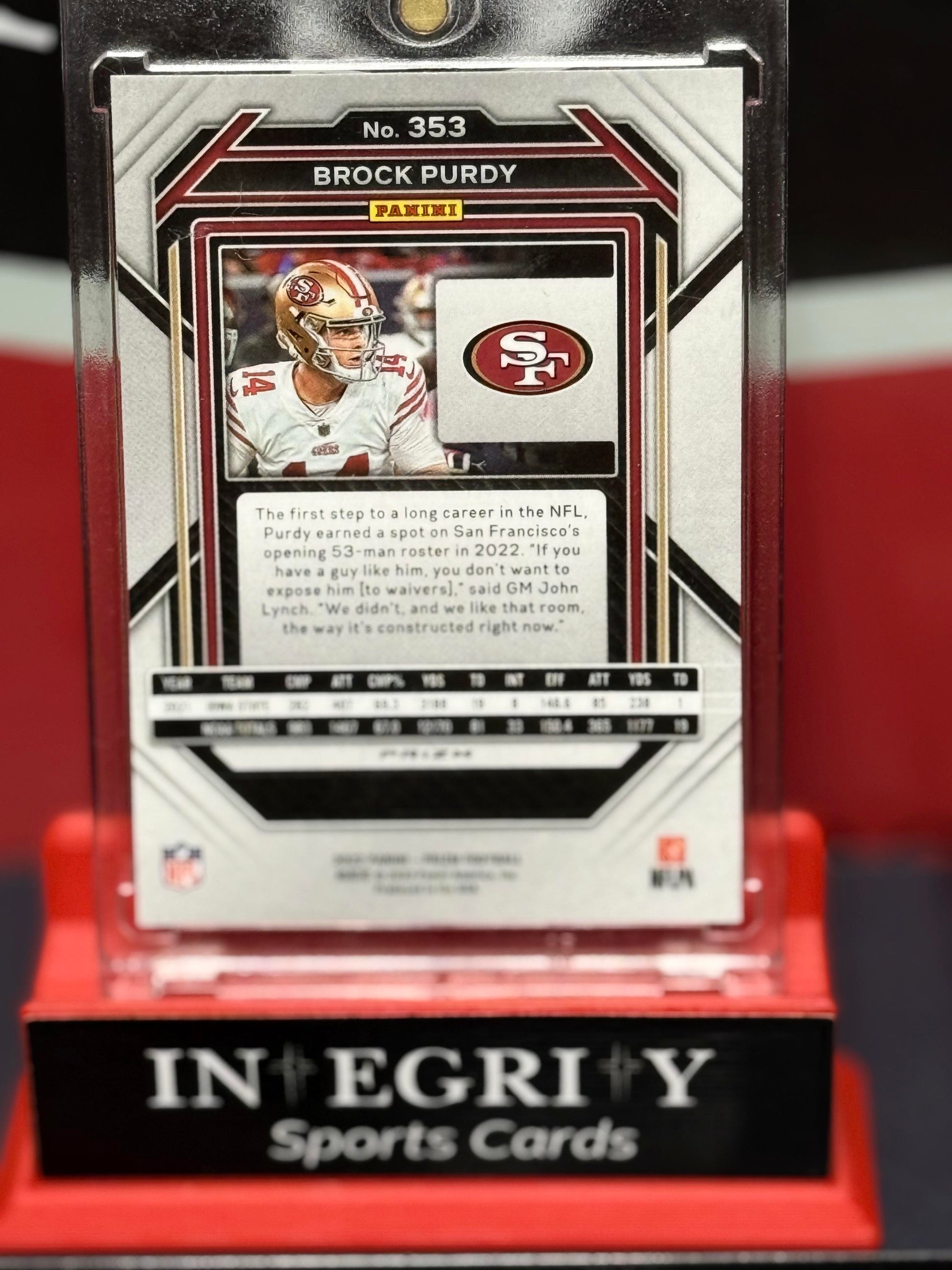2022 Panini Prizm #353 Brock Purdy Red White and Blue