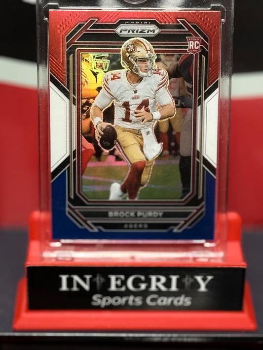 2022 Panini Prizm #353 Brock Purdy Red White and Blue