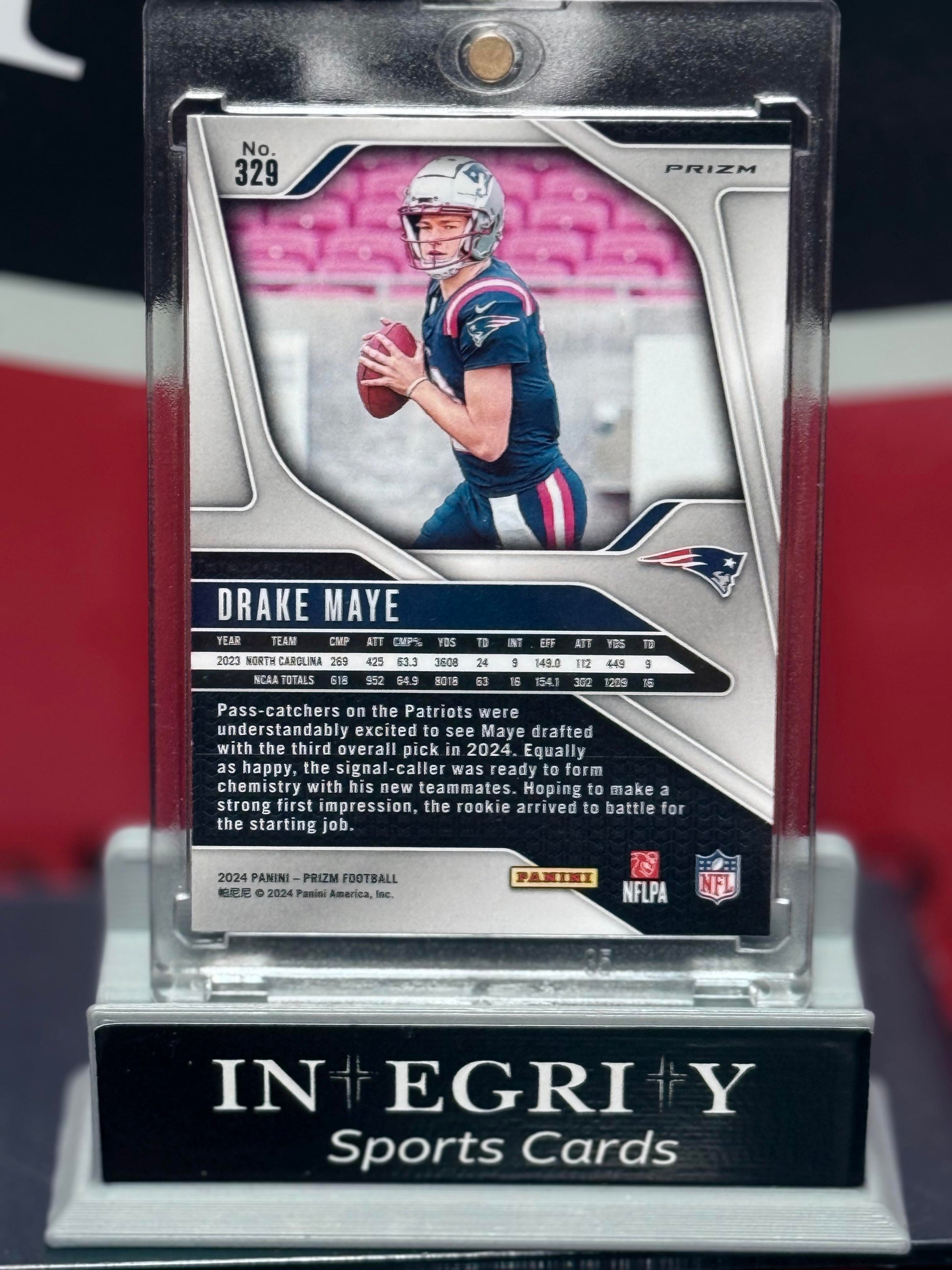 2024 Panini Prizm #329 Drake Maye Disco