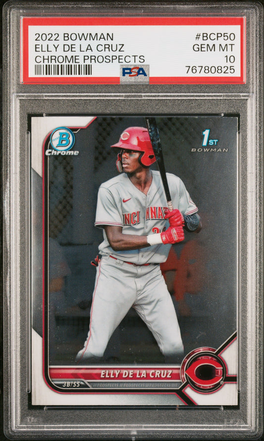 2022 Bowman Chrome Prospects #BCP50 Elly De La Cruz Chrome Prospects PSA 10