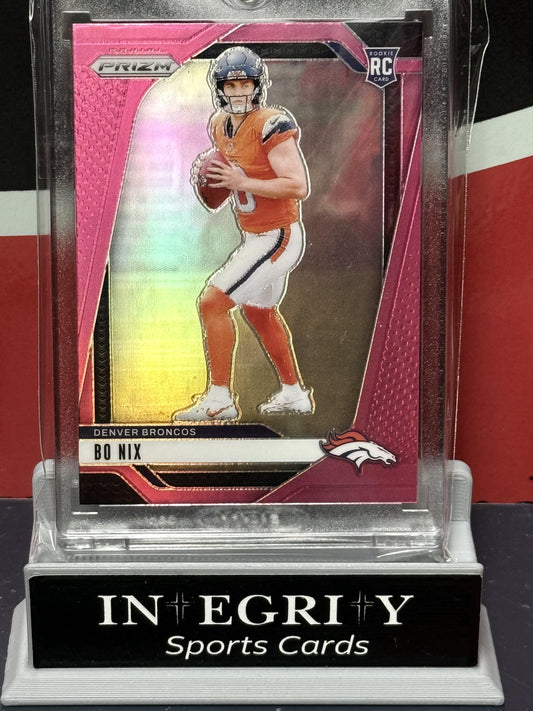 2024 Panini Prizm #309 Bo Nix Pink