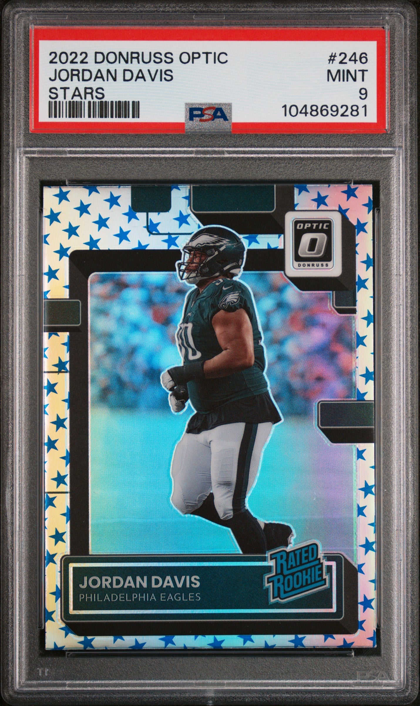 2022 Panini Donruss Optic #246 Jordan Davis Stars PSA 9