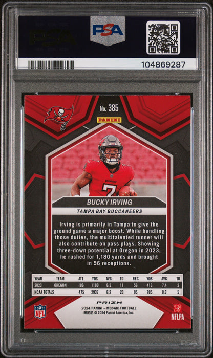 2024 Panini Mosaic #385 Bucky Irving Green PSA 10