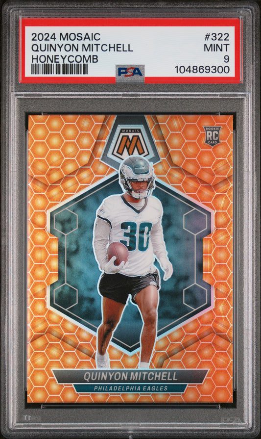 2024 Panini Mosaic #322 Quinyon Mitchell Honeycomb PSA 9