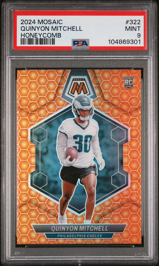 2024 Panini Mosaic #322 Quinyon Mitchell Honeycomb PSA 9