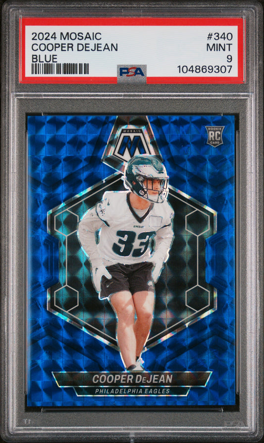 2024 Panini Mosaic #340 Cooper Dejean Blue PSA 9