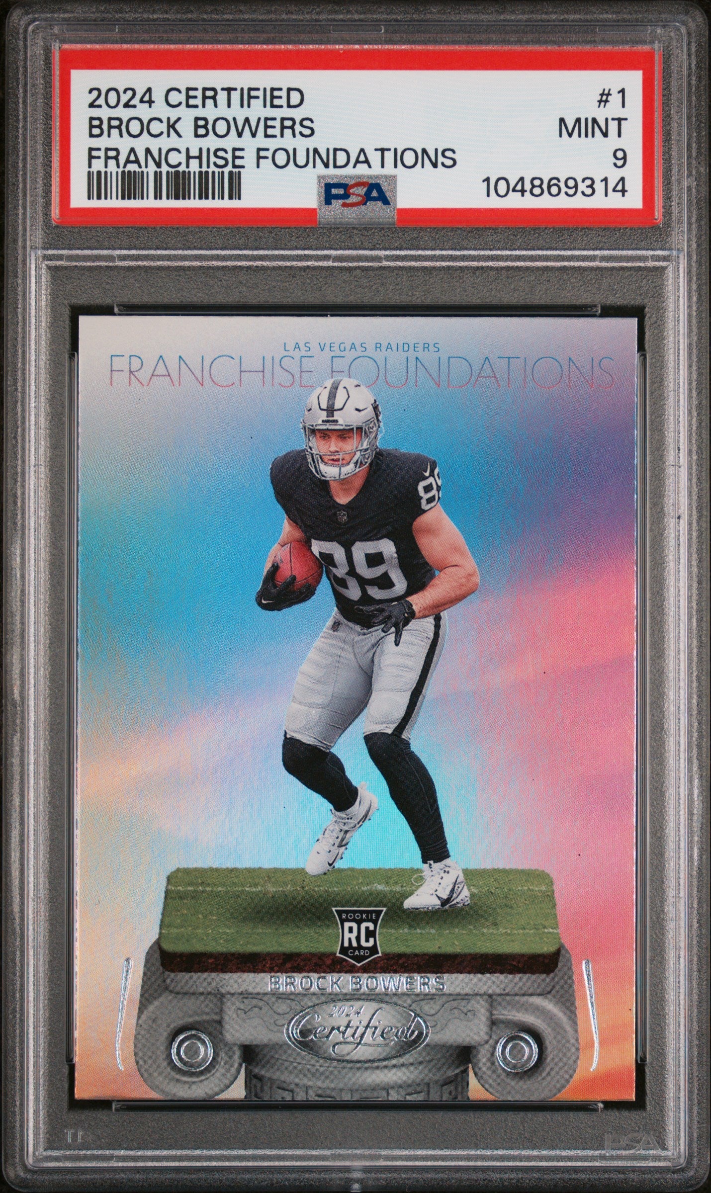 2024 Panini Certified Franchise Foundations #1 Brock Bowers PSA 9