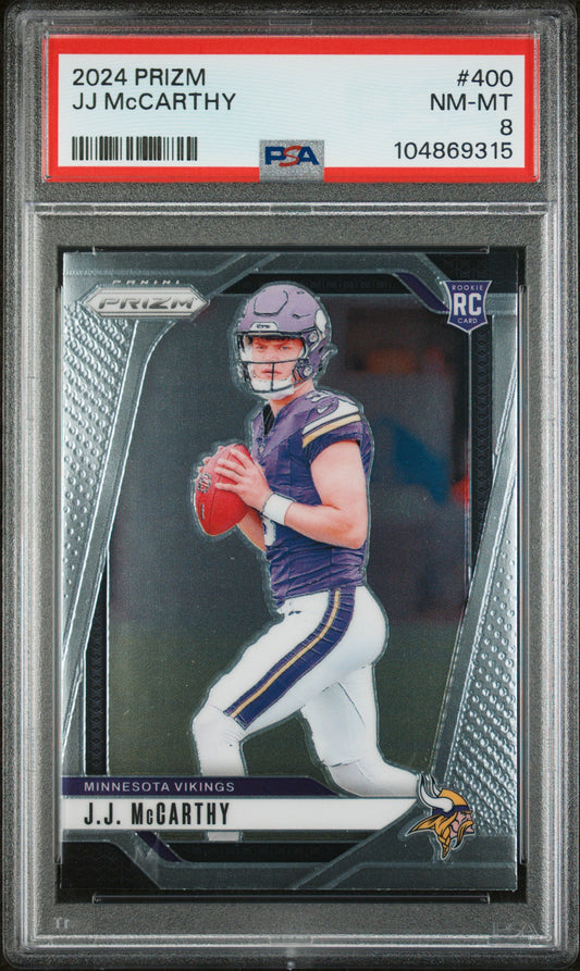 2024 Panini Prizm #400 Jj Mccarthy PSA 8