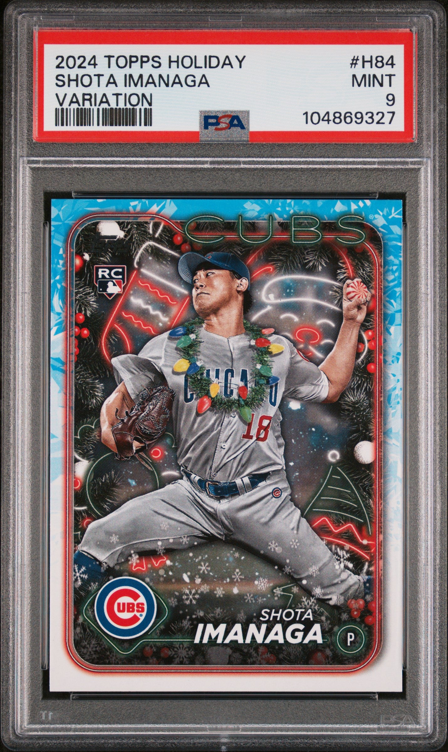 2024 Topps Holiday #H84 Shota Imanaga Variation PSA 9