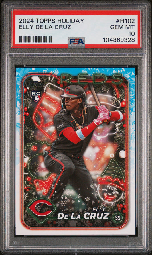2024 Topps Holiday #H102 Elly De La Cruz PSA 10