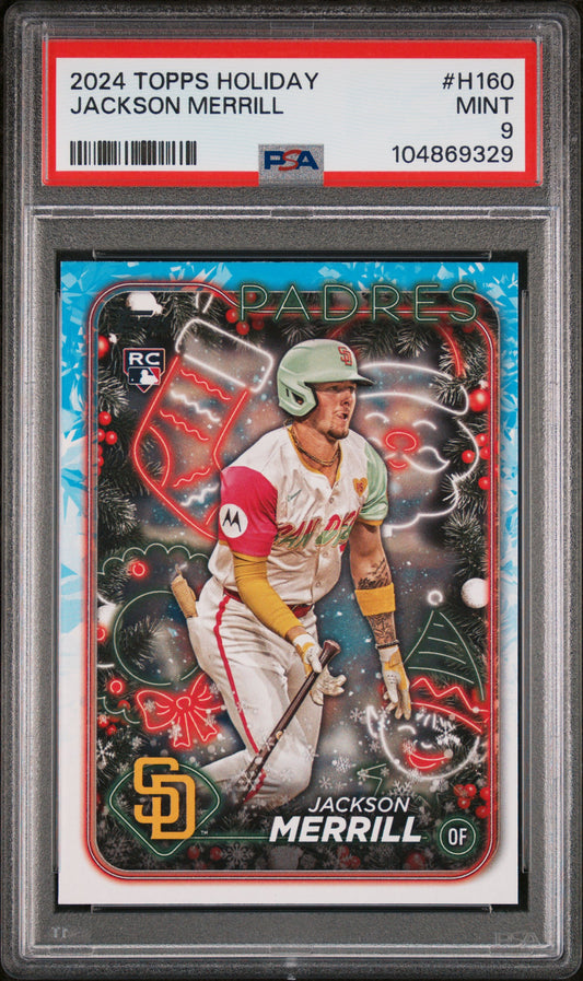2024 Topps Holiday #H160 Jackson Merrill PSA 9