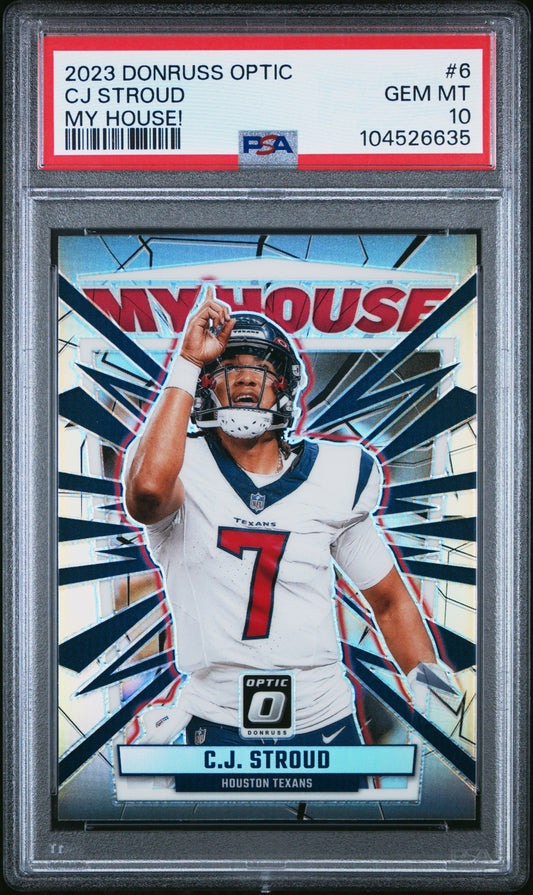 2023 Panini Donruss Optic My House! #6 Cj Stroud PSA 10