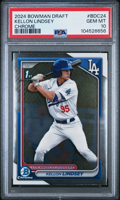 2024 Bowman Draft #BDC24 Kellon Lindsey Chrome PSA 10