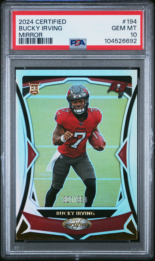 2024 Panini Certified #194 Bucky Irving Mirror PSA 10