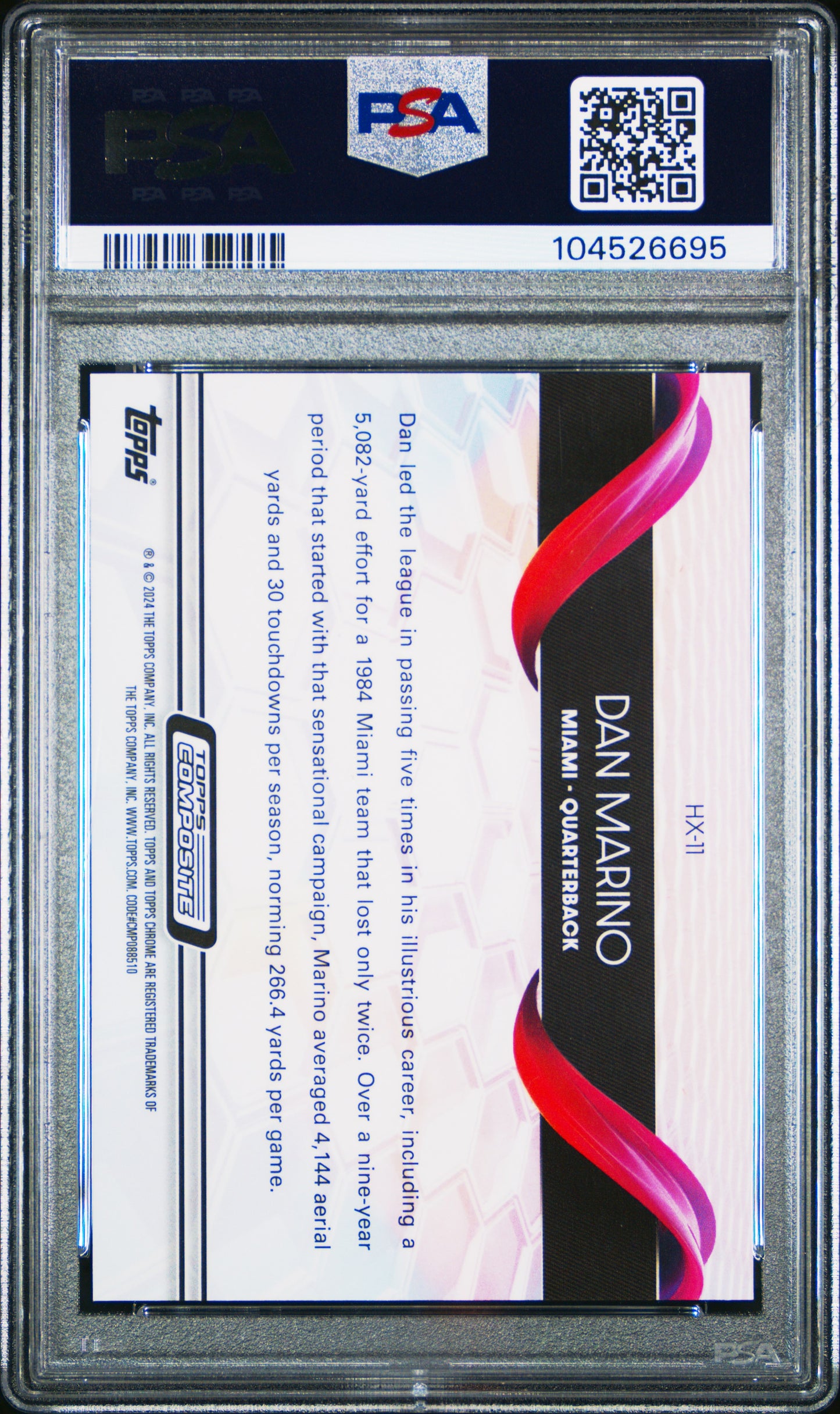 2023 Topps Composite Topps Chrome Helix #HX11 Dan Marino PSA 10